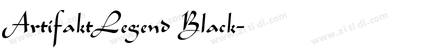 ArtifaktLegend Black字体转换